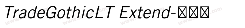 TradeGothicLT Extend字体转换